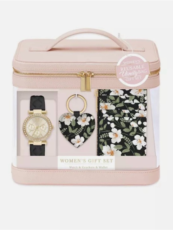 Alexis Bendel Jewelry - Alexis Bendel Reusable Vanity Bag Gift Set with Watch, Card Wallet & Keychain